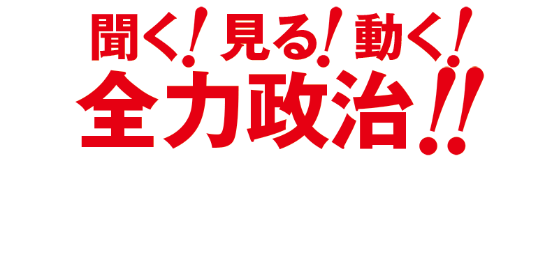 聞く！見る！動く！全力政治！！